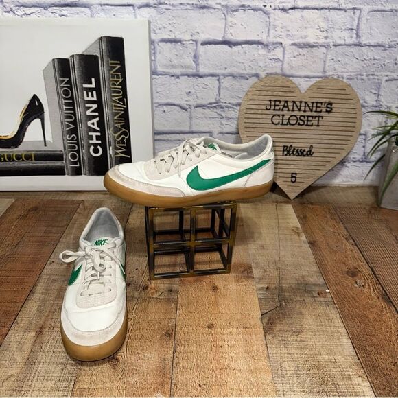 Nike Killshot 2 Lucid Green White Leather Sneakers Shoes 432997-111 Size 10.5 - Picture 8 of 9